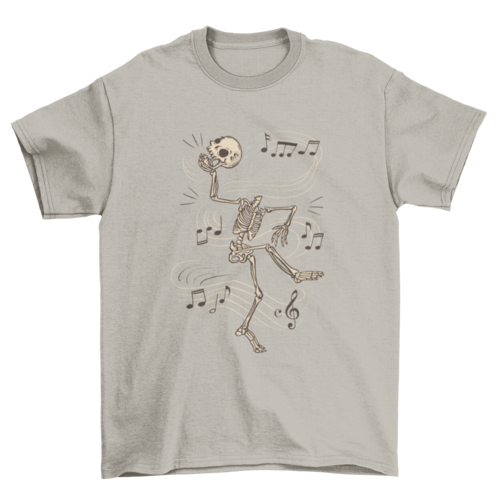 Dancing skeleton cartoon t-shirt