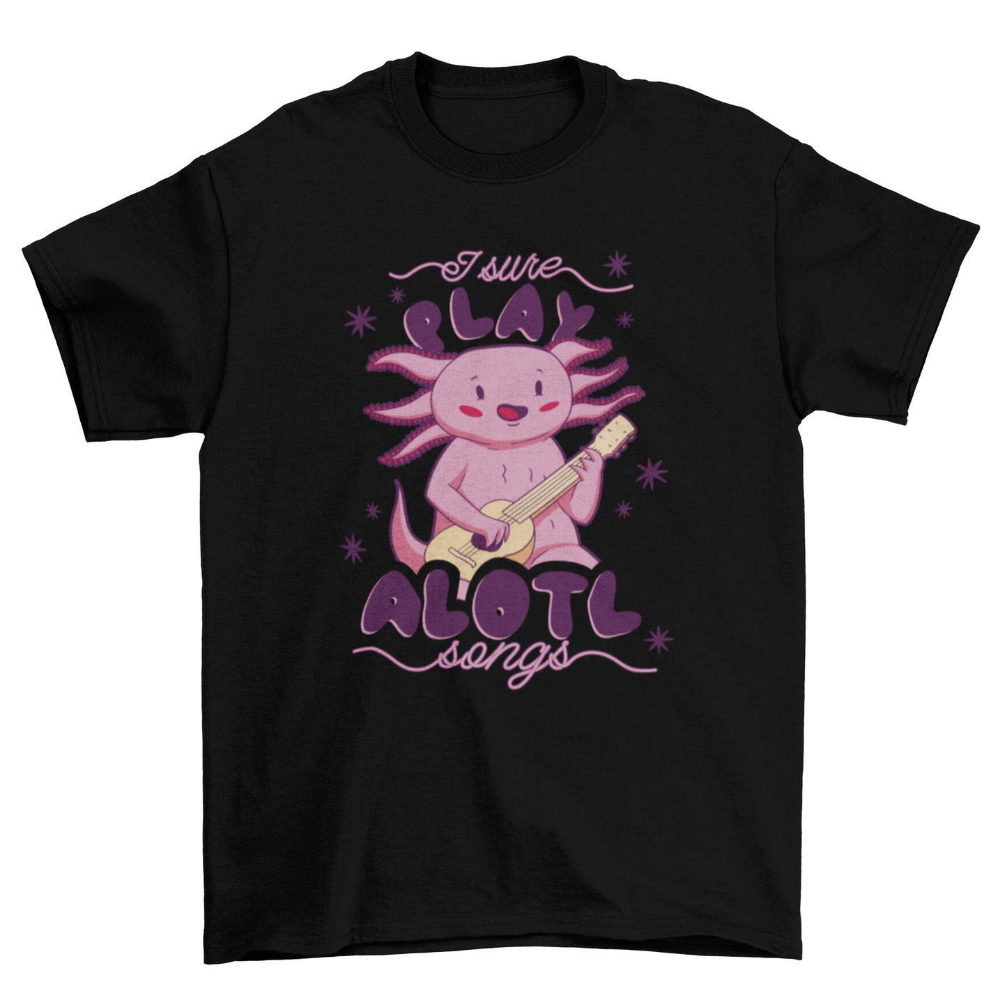 Music axolotl pun t-shirt design