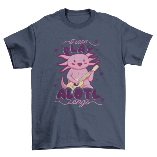 Music axolotl pun t-shirt design