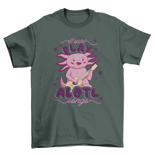 Music axolotl pun t-shirt design