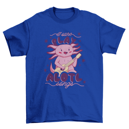 Music axolotl pun t-shirt design