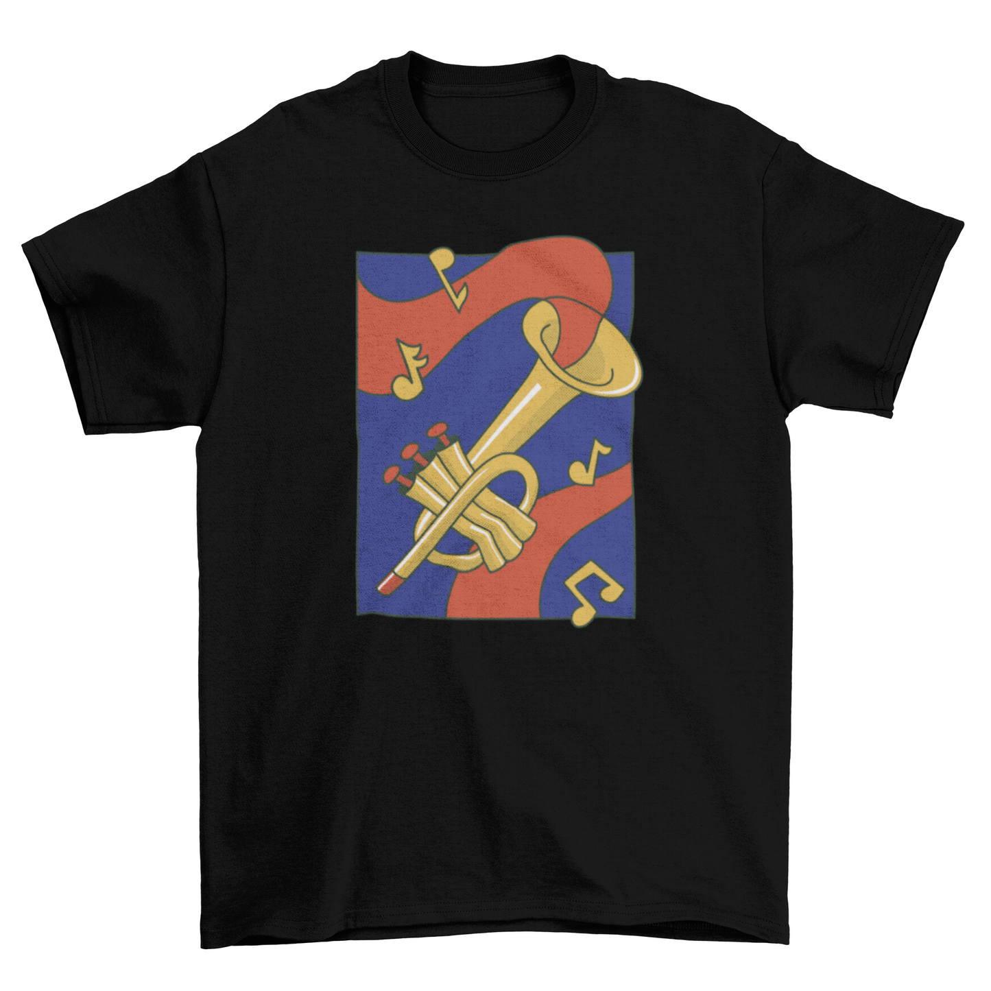 Golden trumpet music instrument t-shirt