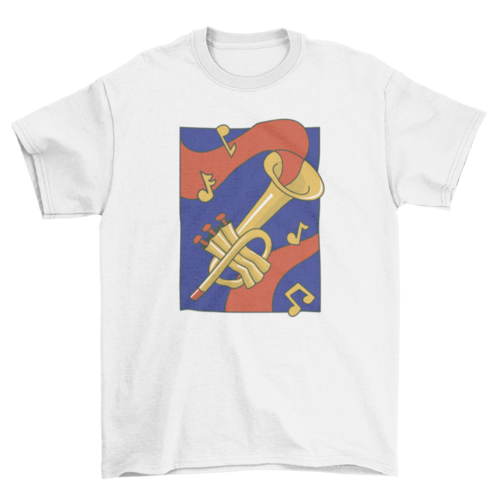 Golden trumpet music instrument t-shirt