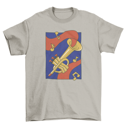 Golden trumpet music instrument t-shirt