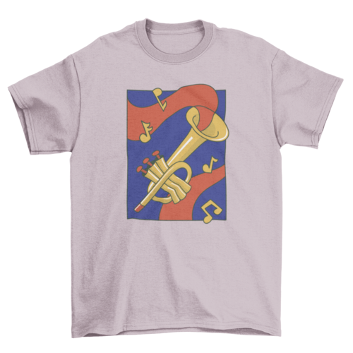 Golden trumpet music instrument t-shirt