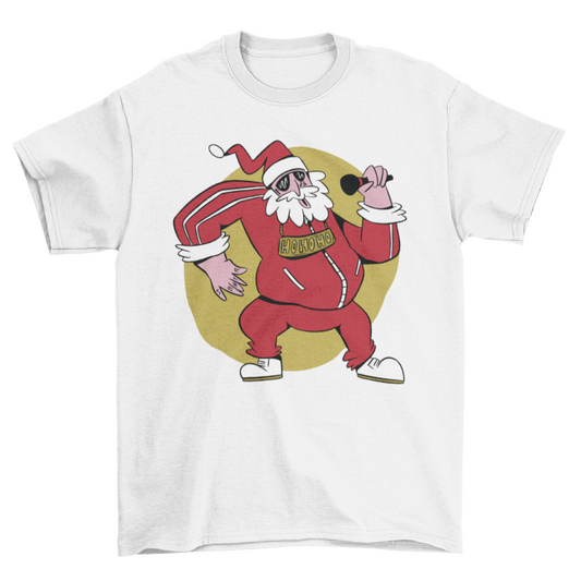 Rapping Singing Santa Claus Christmas Music Holiday T-shirt
