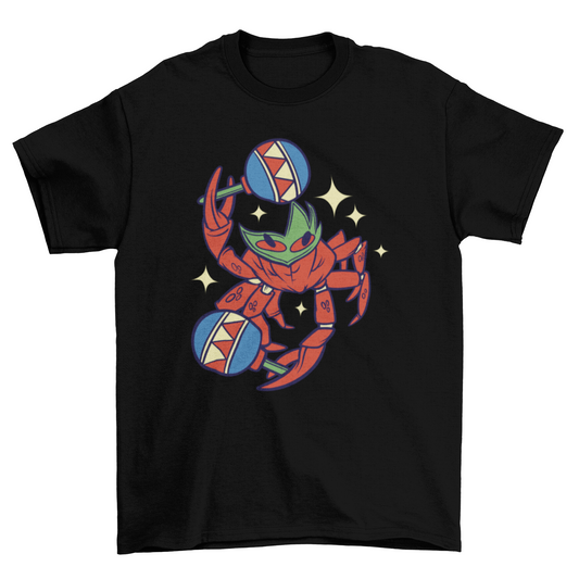 Crab with mask t-shirt