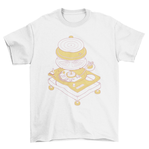 Turntable exploded view t-shirt