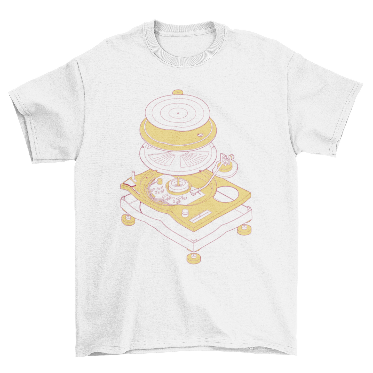 Turntable exploded view t-shirt