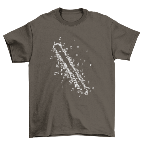 Cool Fashion Unique Recorder instrument Music musical notes t-shirt