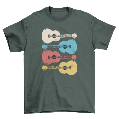 Ukelele music instruments t-shirt