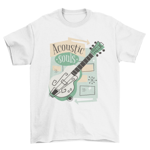 Vintage guitar music instrument t-shirt