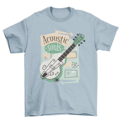 Vintage guitar music instrument t-shirt