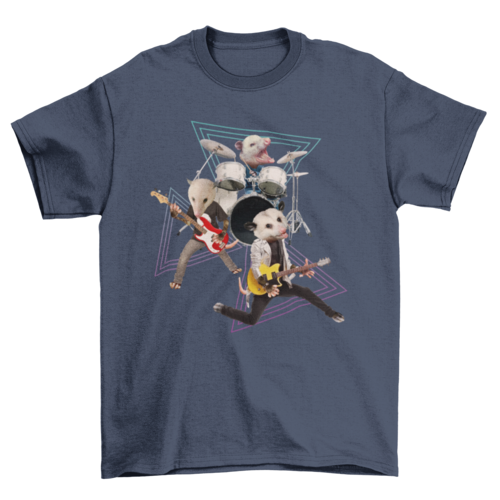 Possum animal rock band t-shirt