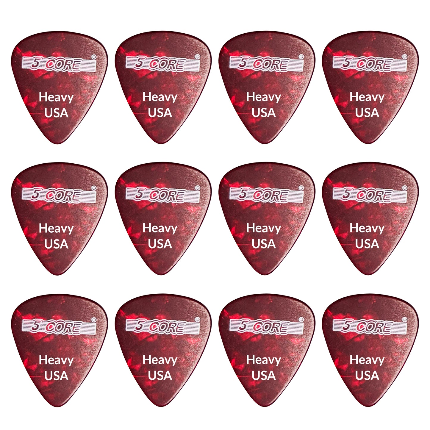 Guitar Picks 12 Pcs Heavy Gauge Durable Picks 0.96mm- G PICK H R 12PK