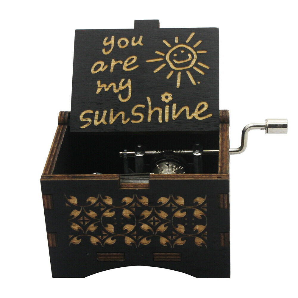 You are My Sunshine Hand Crank Wooden Music Box