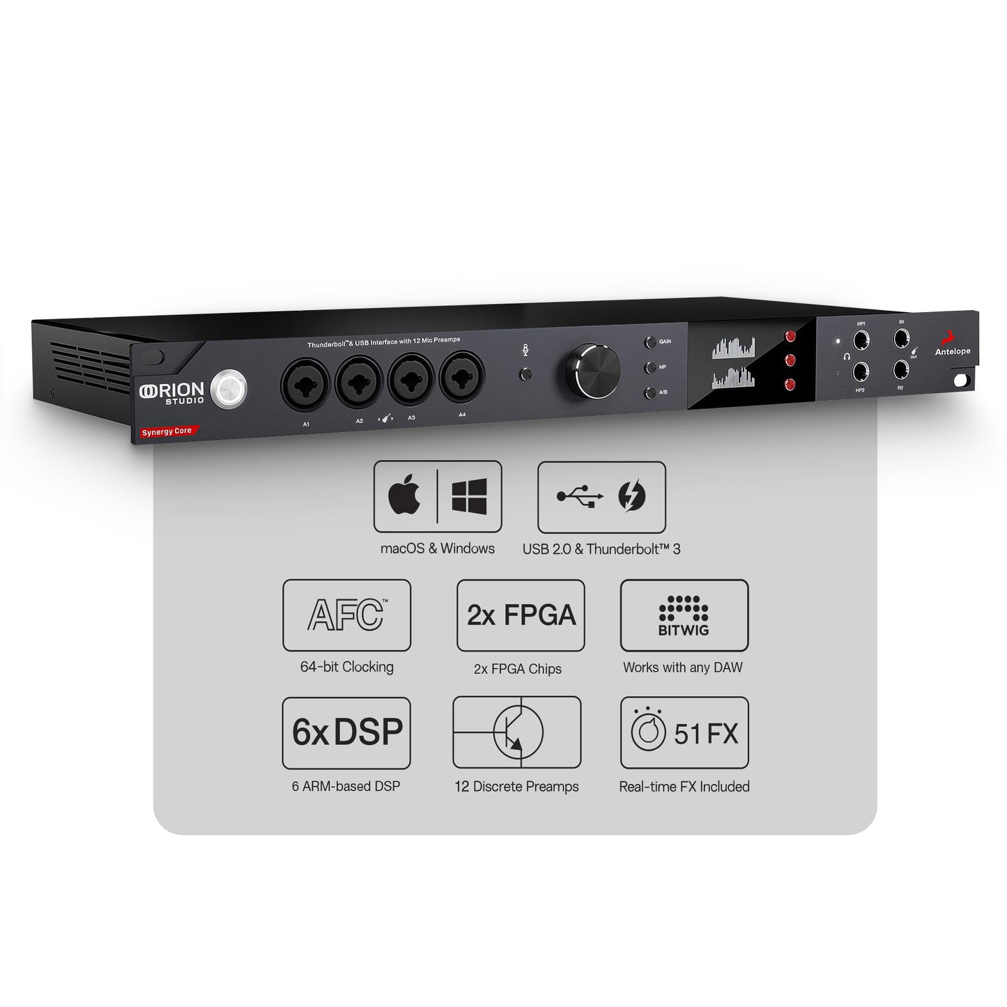 Antelope Audio - Orion Studio Synergy Core | 16x26 TB Audio Interface