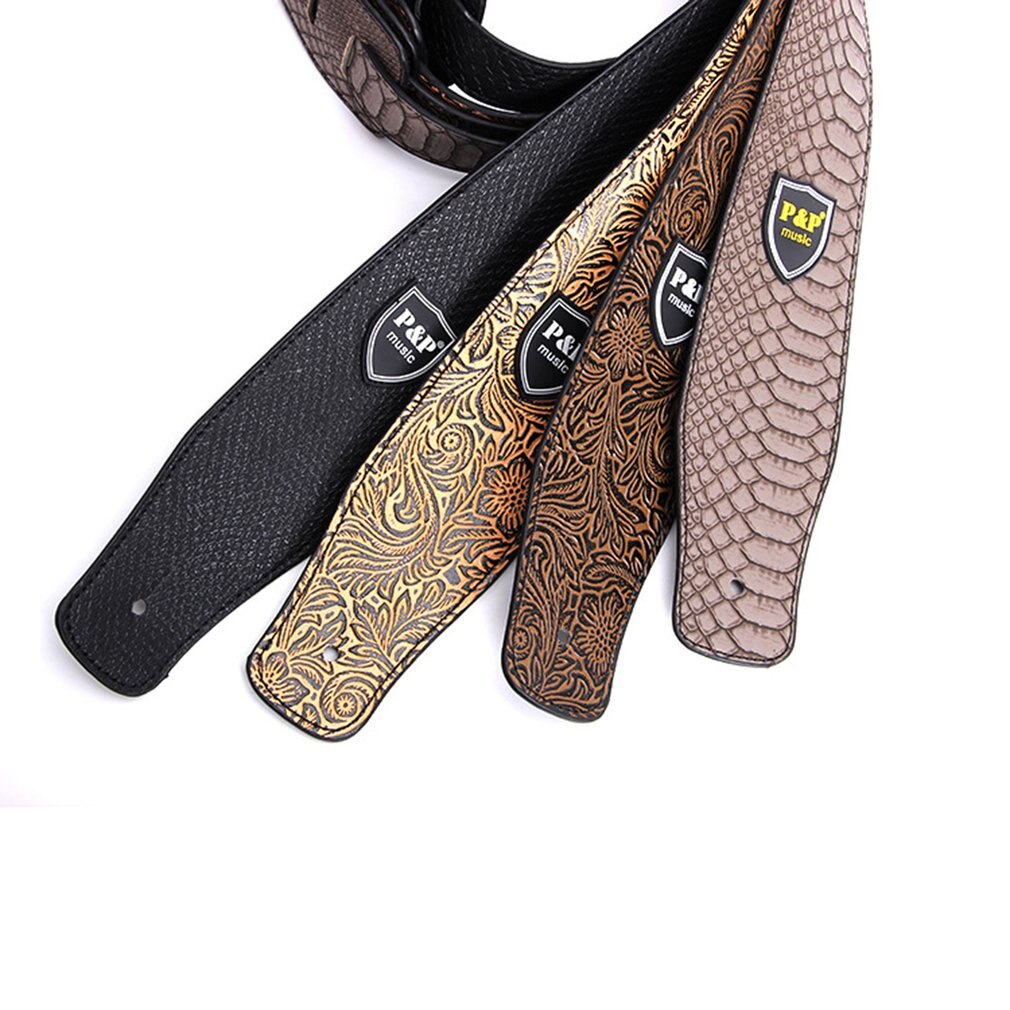 2021 NEW P&P Leather Genuine Guitar Strap 2.5 Inch Adjustable Soft