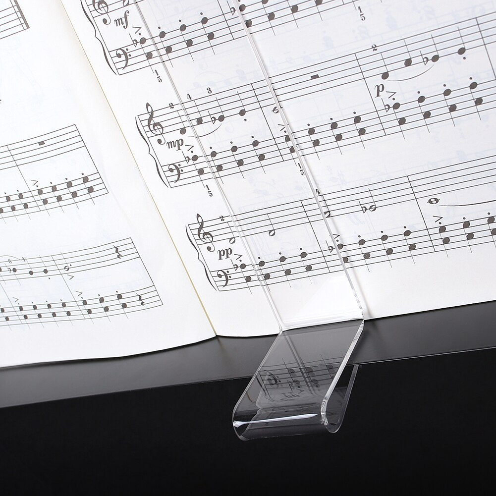2pcs Acrylic Music Score Book Sheet Clip Holder For Guitar Piano