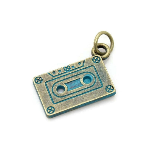 Cassette Tape Charm Bracelet, Necklace, or Charm Only