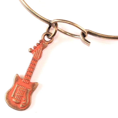 Electric Guitar Charm Bracelet, Necklace, or Charm Only
